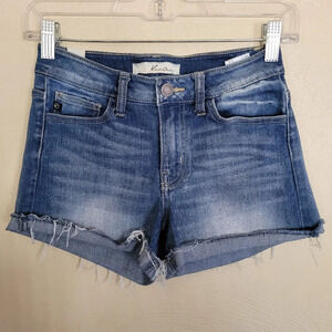Kancan Distressed Cuffed Cut Off Hi-Rise Jean Shorts Size Women's 3/25